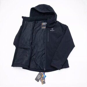 Ororo Heated Jacket Women's Small Hooded Full Zip Winter Ski Coat Black Outdoor